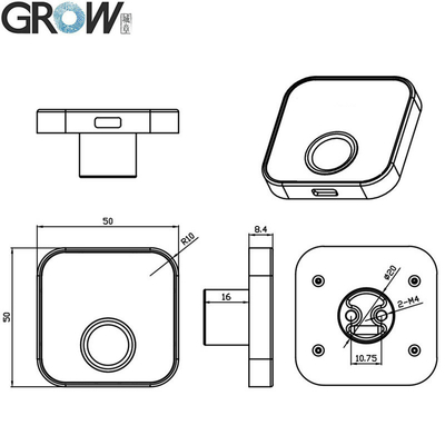 GROW K226+G16 DC10-30V Admin/User Fingerprint Password Access Control Board 4 Relay Output Mode For Door Access Control System