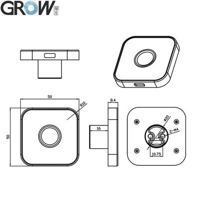 GROW K219-A+R502-AW Fingerprint Infrared Remote Control Board For Door Access Control Programmable Time Relay Output