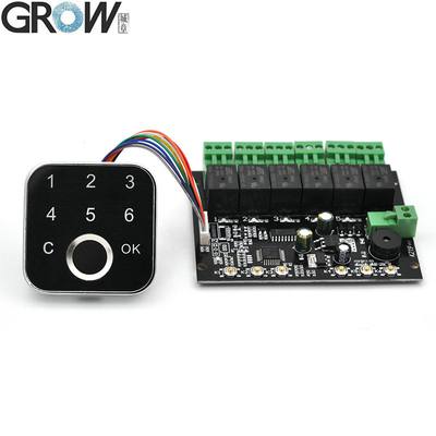GROW K219-B+G16 DC12V Admin/Benutzer Passwort Fingerabdrucksteuerung mit 6 Relais für Türzugangskontrollsystem