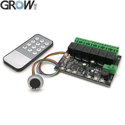 GROW K219-A+R502-A DC12V 6 Relais Infrarot Fernbedienungsplatine Programmierbares Zeitrelais Fingerabdruck
