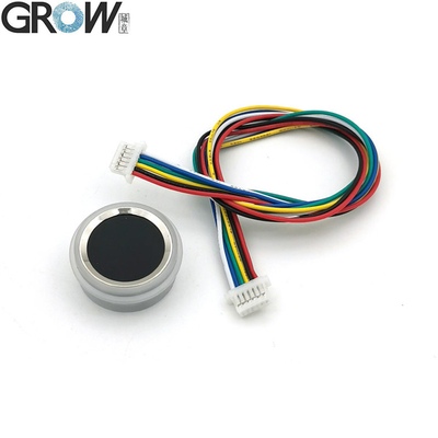 GROW R502-F RGB LED Wasserdicht Kleines DC3.3V Durchmesser 21.5mm SH1.0-6pin Kapazitives Rundes LED Fingerabdruckmodul Sensor Scanner